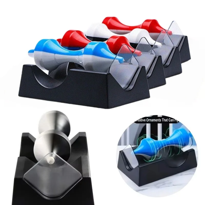 Perpetual Motion Machine Magnetic Suspension Rotating Roller Home Decoration No Battery Desktop Ornament Science Experiment Toy