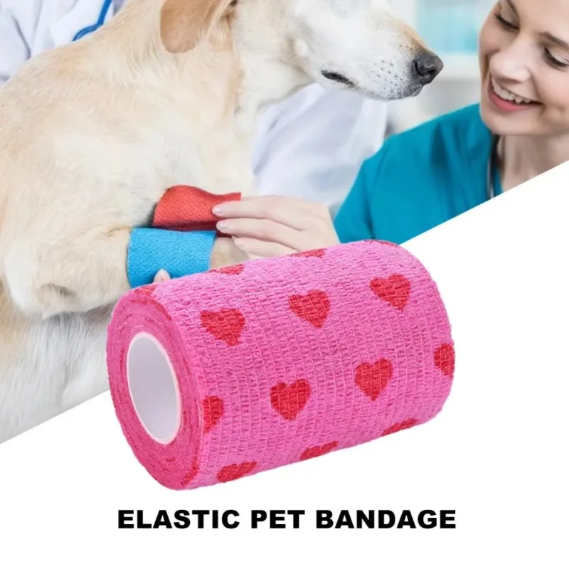 Animal Pattern Printing Self-adhesive Elastic Bandage Knee Joint First Aid Kit Pet Tape