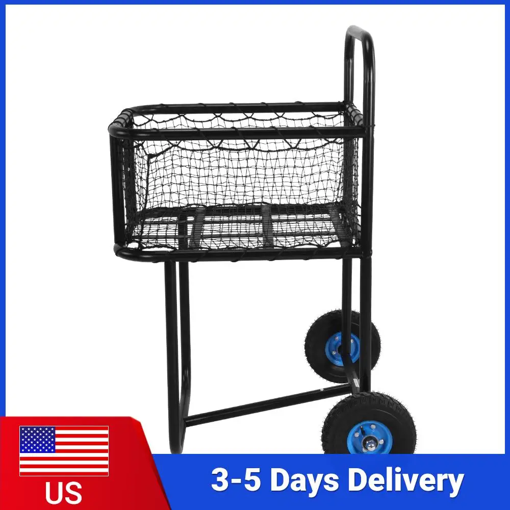 

Tennis Ball Basket Cart with Wheels Tennis Ball Carry Cart Holds Hundreds of Balls Suitable for Softball Pickleball & Baseball