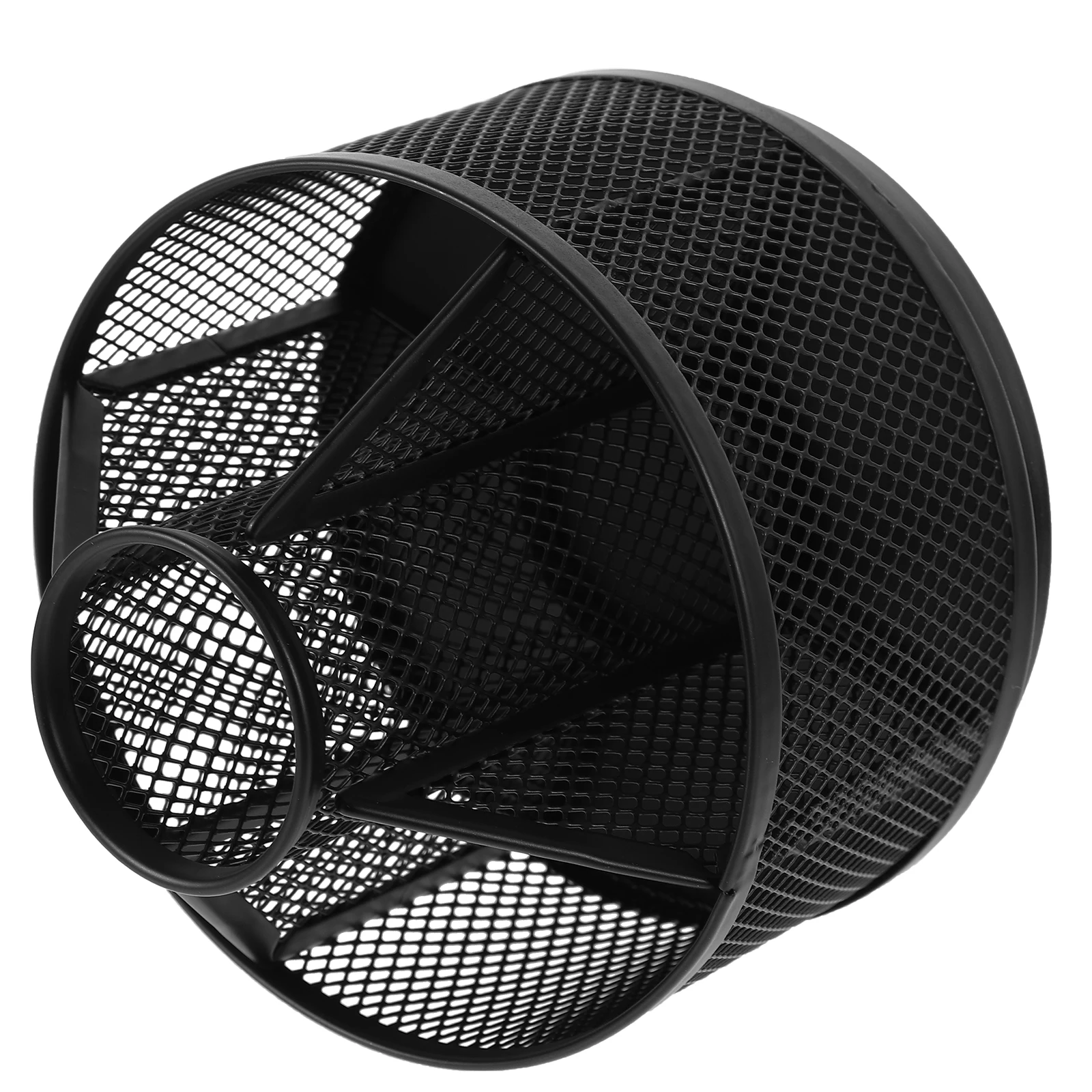 

Rotating Pen Metal 360 Degree Desk Organizer Black Large Storage Pencil Marker Brush Marker Organizer For Desk Container