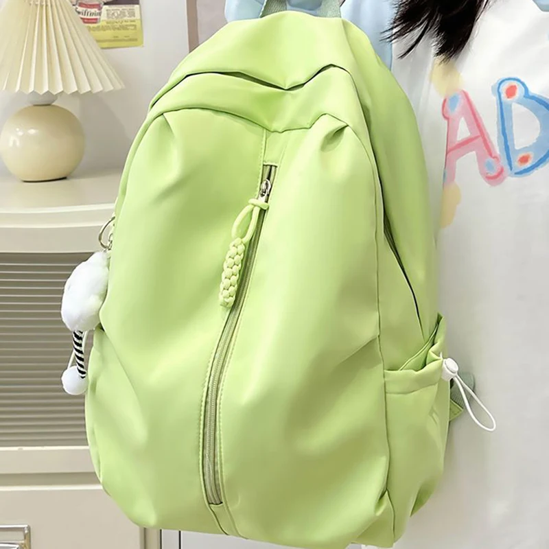Large Capacity Travel Backpack 2025 New Simple Solid Color Student Backpack Sports Backpack Computer Bag