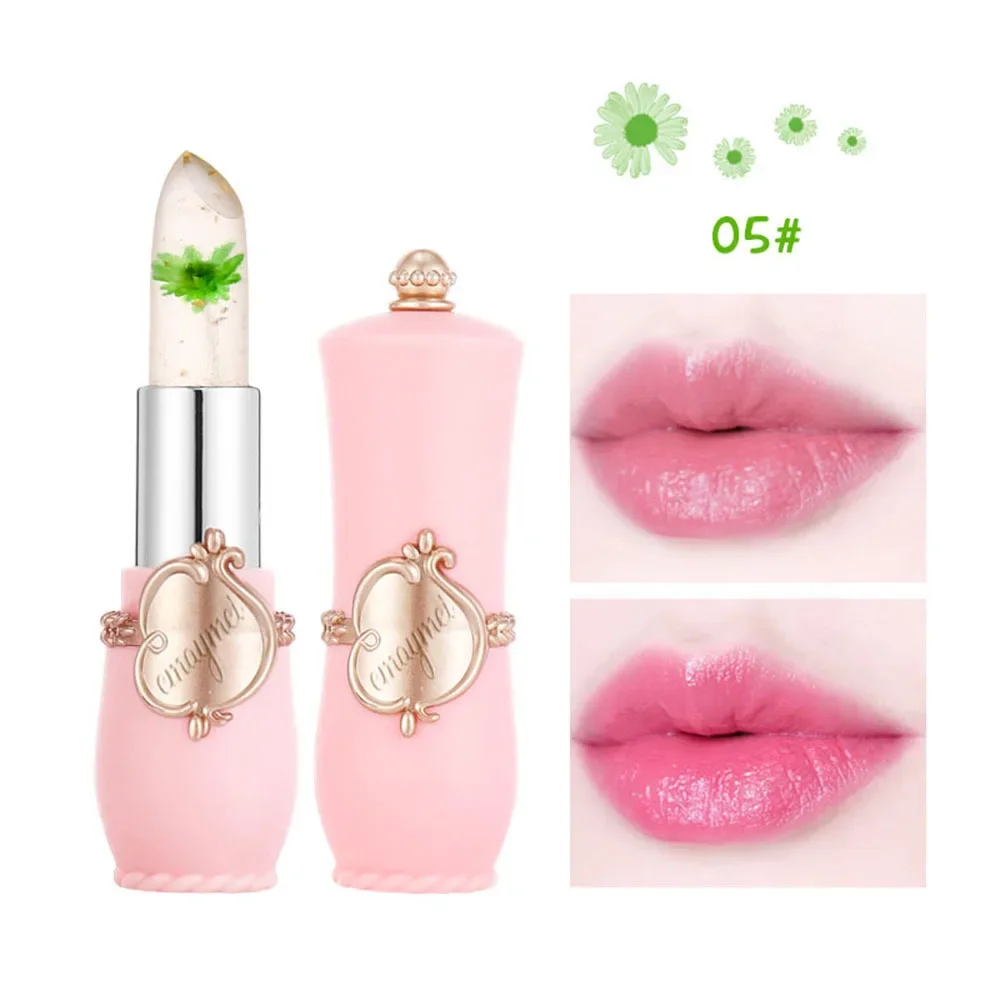6-teiliges Make-up-Lippenstift-Set, trockene Blume, Gelee, kristallklar, langlebig, feuchtigkeitsspendende Lippen, Farbwechsel, rosa Lipgloss, Kosmetik – Detail 8