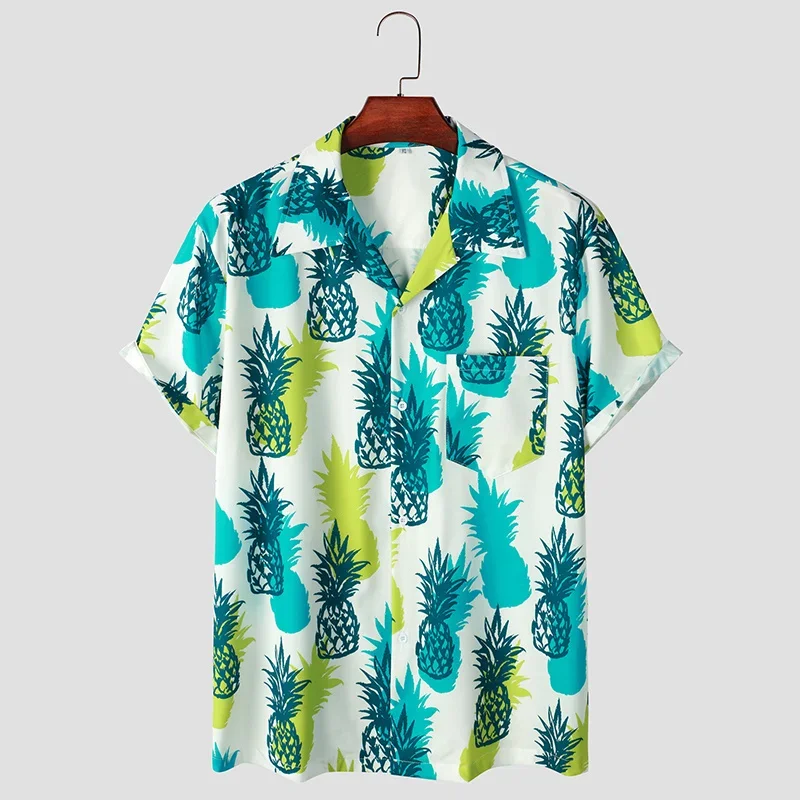 

New 3D Dinosaur Print Men's Plant Mushroom Pattern Women's Children's Fashionable Hawaiian Top Shirt