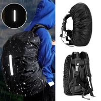 Reflective Waterproof Backpack Rain Cover Outdoor Sport Night Cycling Safety Light Rain Cover Case Bag Outdoor Camping Hiking