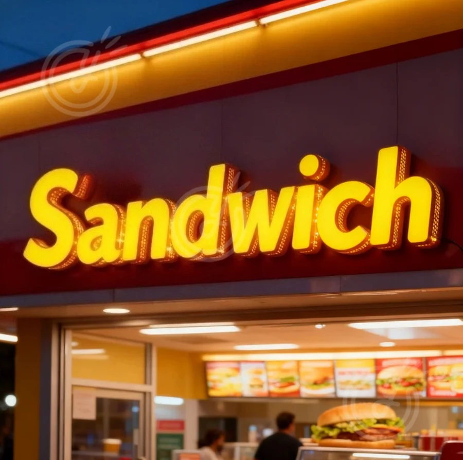 Insegna a led personalizzata Logo Lettere in metallo leggero Lettera Segnaletica luminosa Pubblicità da parete Insegne aziendali Neon Decorativo per la casa Acrilico 3d