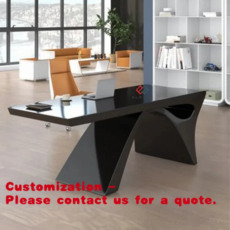 

custom.Hot Selling Classic Office Furniture Black Marble Executive Office Desk With Chair