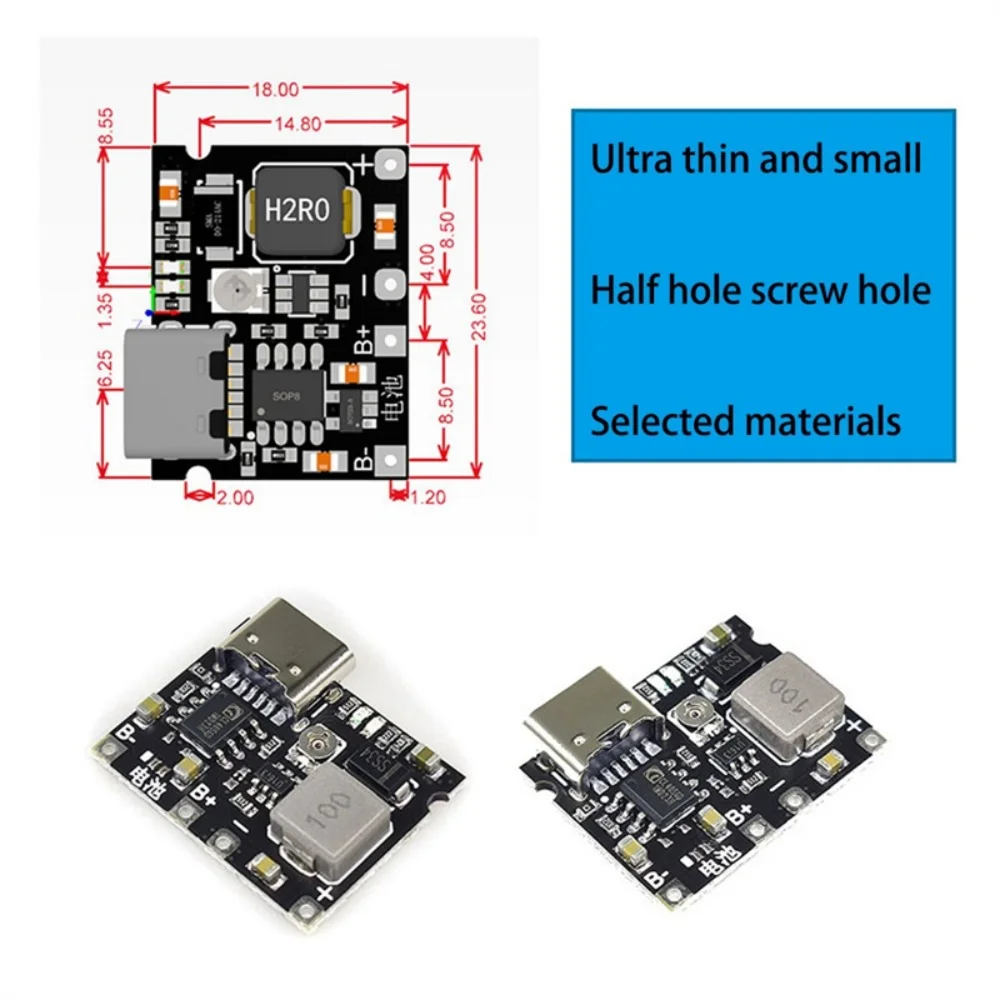 1-5PCS Type-C USB 3.7V 4.2V 1A 5W Lithium Li-ion 18650 Battery Charger Board DC-DC Step Up Boost Module TP4056 DIY Kit Parts
