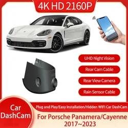 For Porsche Panamera Cayenne 971 G2 E3 9YA/9YB 2019 2020 2017~2023 Car Driving Recorder Hidden WIFI Car DashCam DVR Accessories