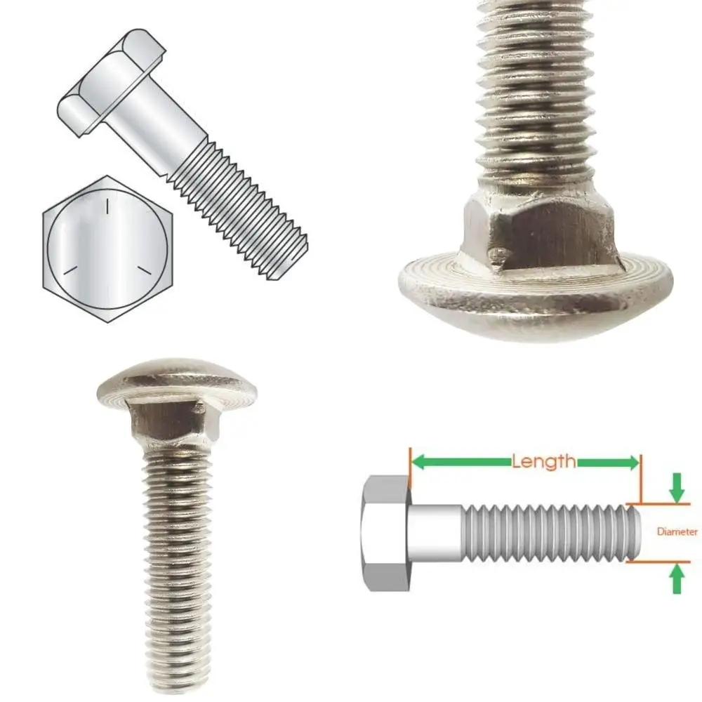 مسامير سداسية من الدرجة 5 مطلية بالزنك، طول 3/8-16 × 4، 50 عبوة، UNC ملولب جزئيًا، حجم الخيط 3/8، أجهزة التثبيت
