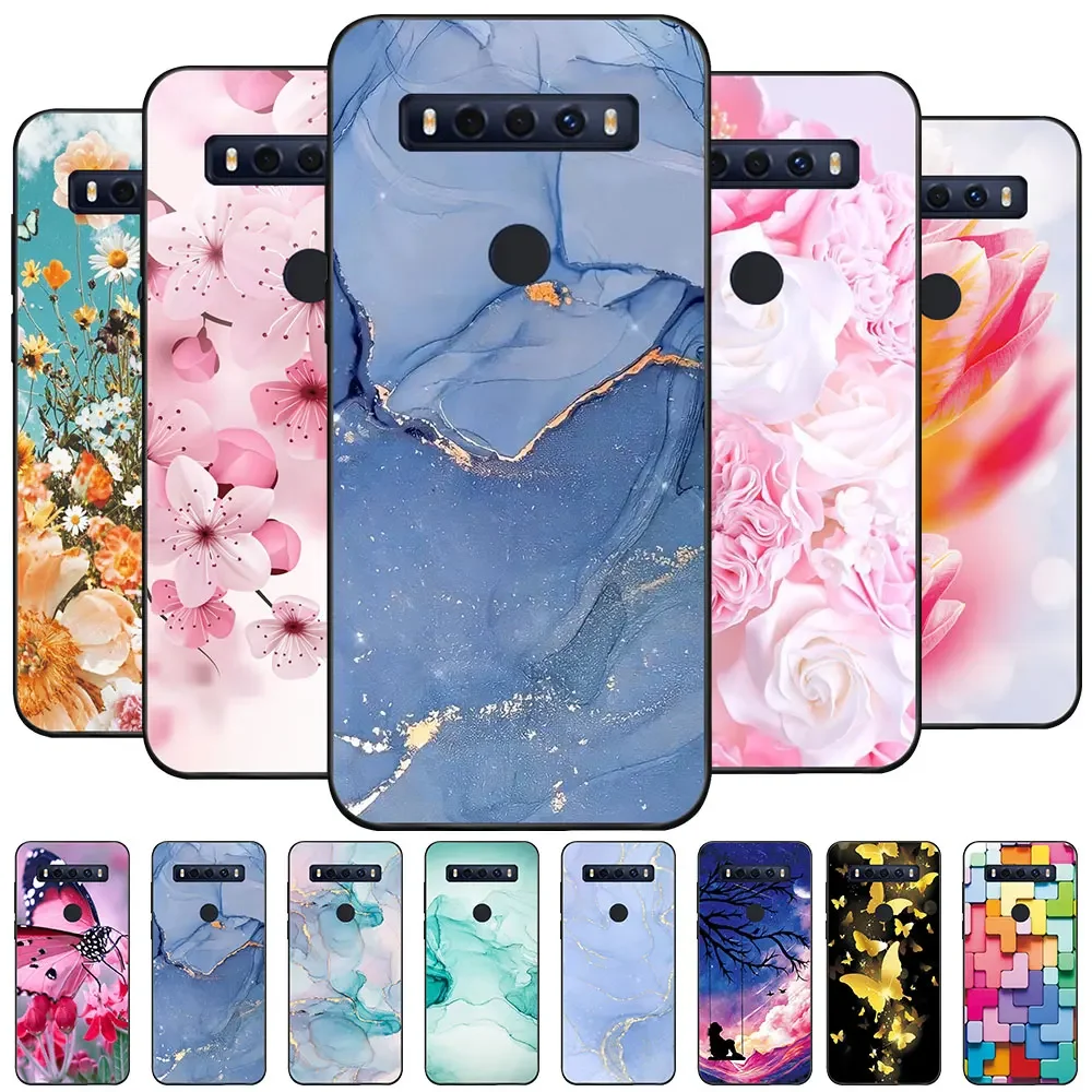 Case For TCL 10 SE Coque TPU Soft Silicone Fashion Phone Funda For TCL 10SE Back Cover T766H T766J T766U T766A Case Capa Marble