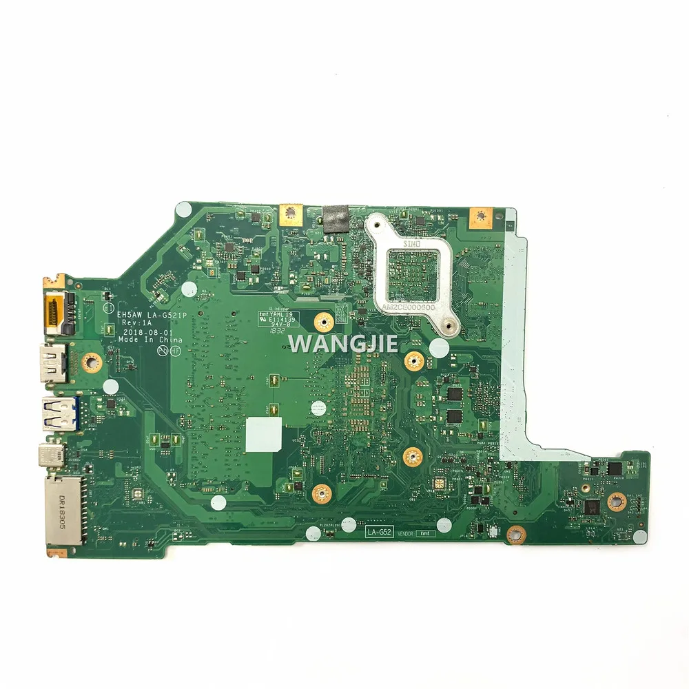 For Acer Aspire A515-52 A515-52G Laptop Motherboard EH5AW LA-G521P With i5-8265U i7-8565U CPU UMA/V2G-GPU DDR4 100% Working