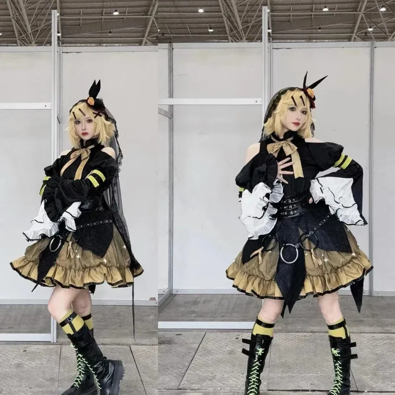 بقعة Jingyin الجوزاء كوس هاتسون ميكو المستقبل ليتل الراكون Jingyin ليان Jingyin جرس تأثيري أنيمي زي الرجال النساء والشعر المستعار