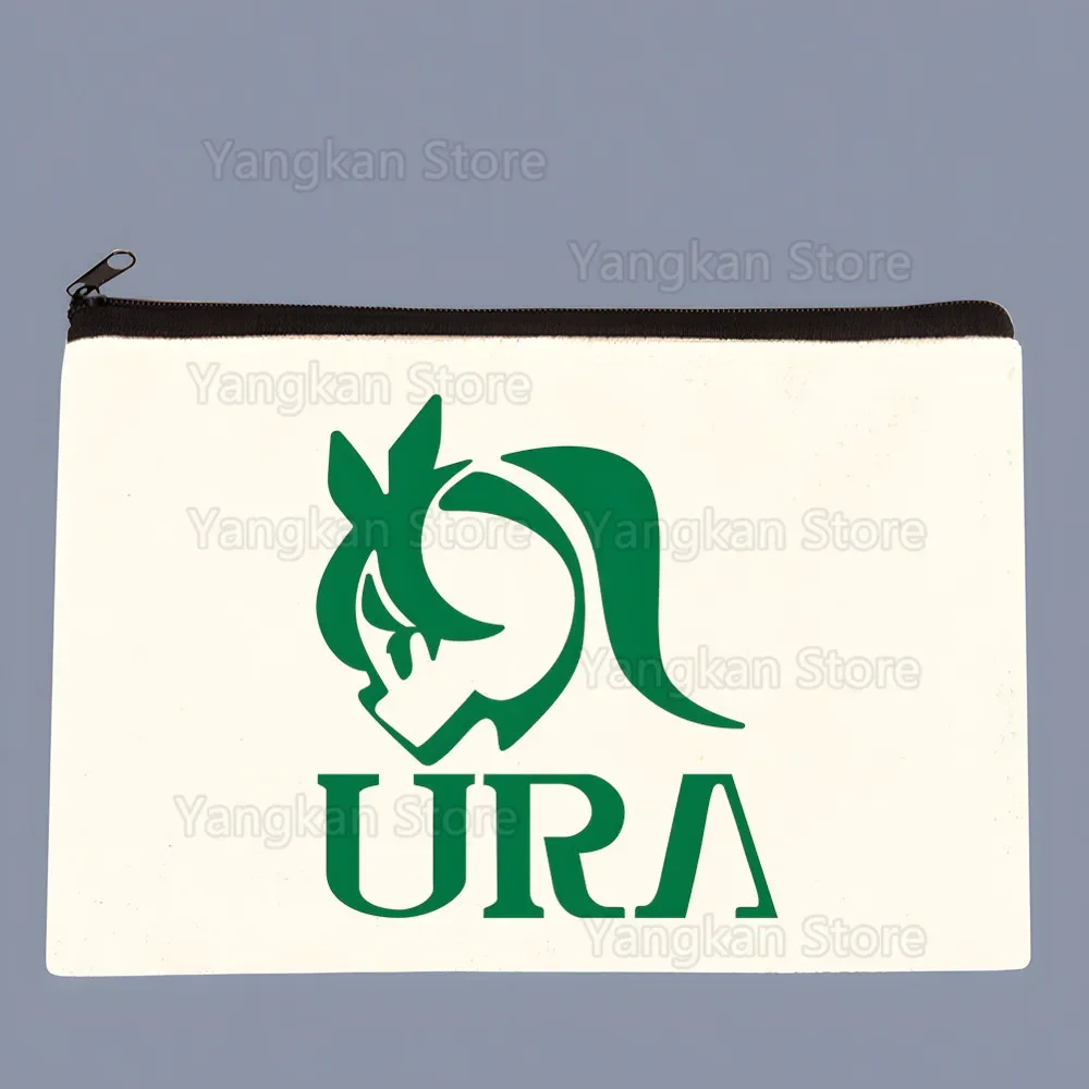 Uma musume ouro navio chibi moda maquiagem saco de armazenamento de viagem lona impressa carta zero carteira, pequeno item armazenamento férias