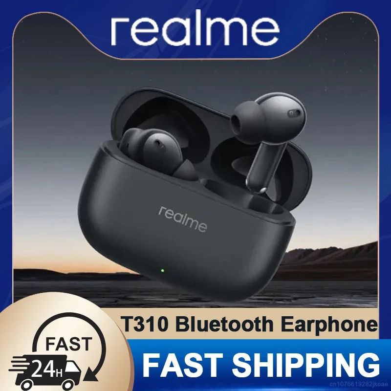 الأصلي Realme Buds T310 TWS سماعات سماعة لاسلكية تعمل بالبلوتوث 5.4 سماعات مريحة ستيريو نشط الحد من الضوضاء سماعات الأذن IP55