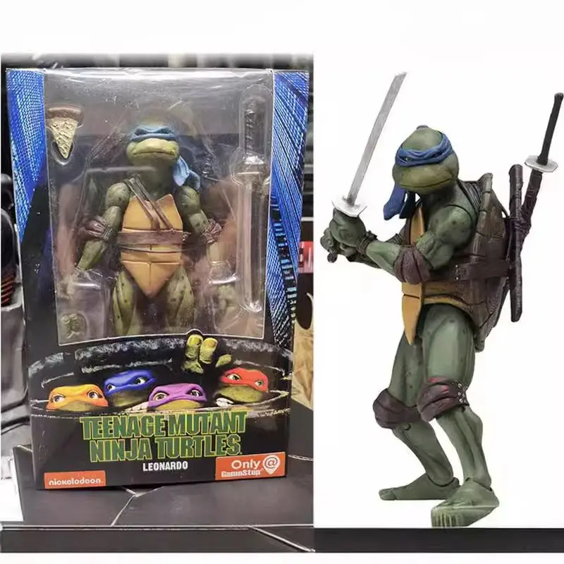 Figura de Acción Articulada de Donatello de las Tortugas Ninja, Edición Limitada de la Película de 1990, 7 Pulgadas, Modelo Coleccionable