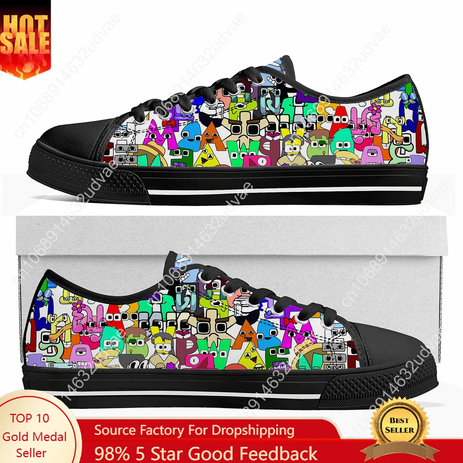 

Alphabet Lore Low Top Shoes Men Women Teenager Sneakers Canvas High Quality Sneaker Casual Customized Couple Shoe Black Sole