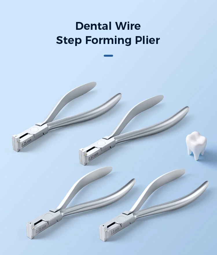 AZDENT Dental Draht Schritt Forming Zange Zange Biegen Einstellen Metall Drähte 0,25/0,5/0,75/1,0mm Zange zahnmedizin Werkzeug Instrument – Detail 1