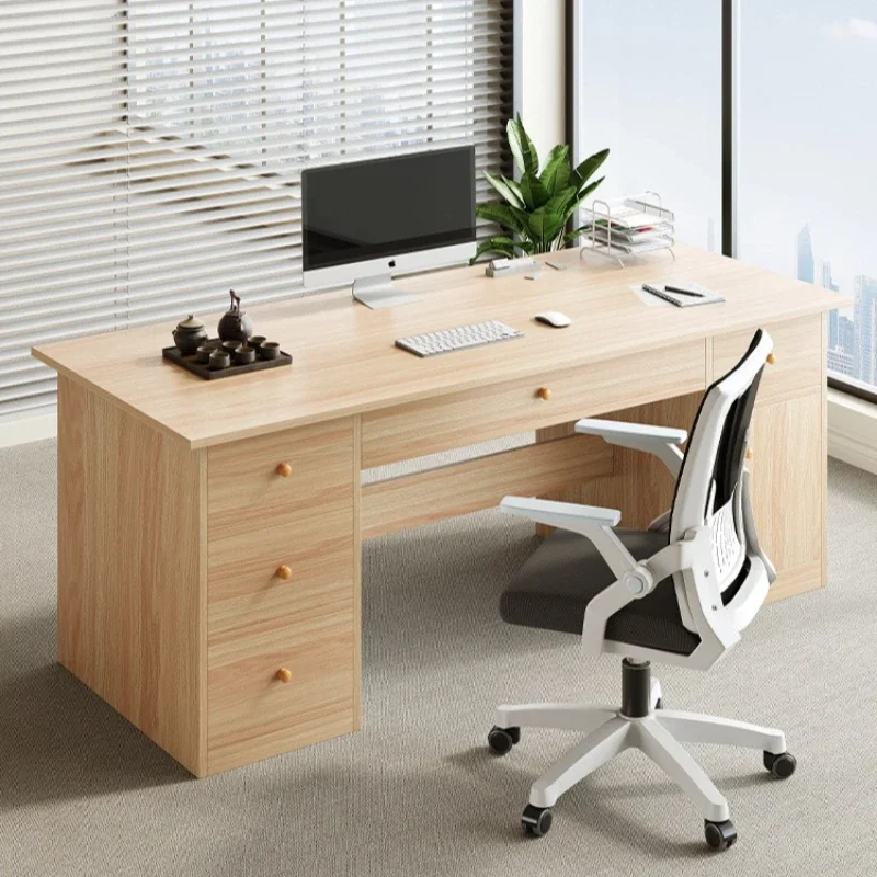 Computer desk Desktop with pump Home bedroom Student study writing desk Modern simple workbench Financial desk