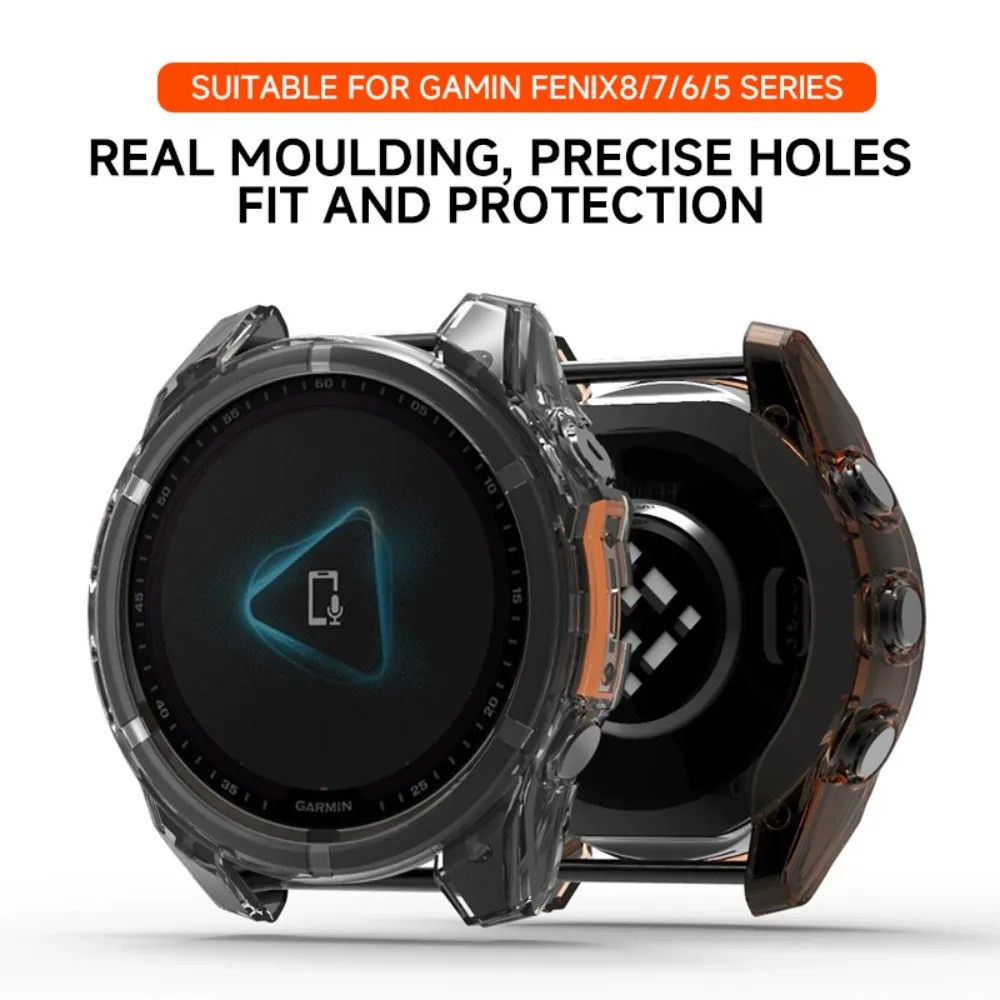 Case for Garmin Fenix 8 43mm 47mm 51mm AMOLED SOLAR Soft TPU Cover Protector Anti-scratch Bumper Protective Case Accessories