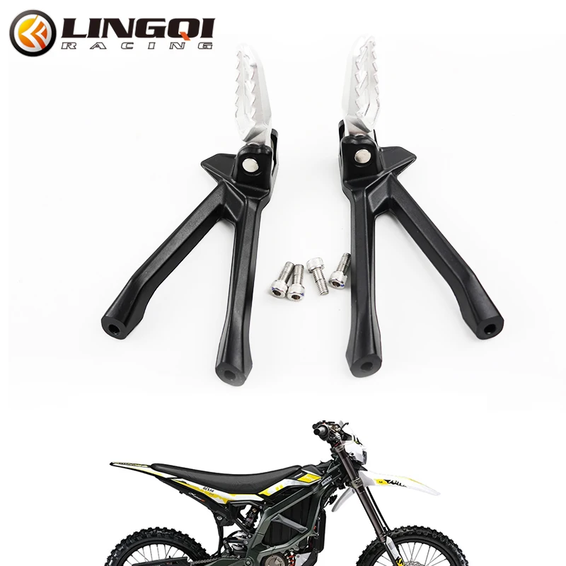 LINGQI RACING Motorcycle Original Foot Pedal Bracket Support For SURRON SUR RON Ultra Bee Electronic Dirt Pit Bike Accessories