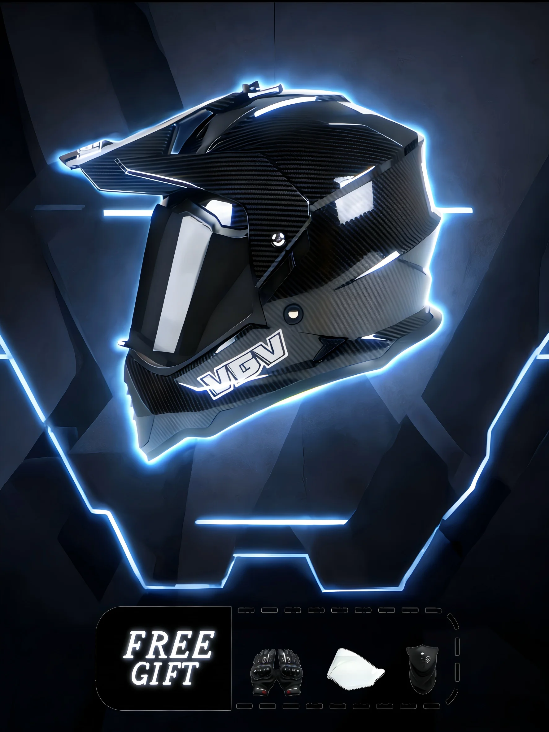 

Мотоциклетный шлем VGV для ралли, с ветрозащитной конструкцией, из ударопрочного материала ABS, необходим для снижения скорости на горных бездорожьях.