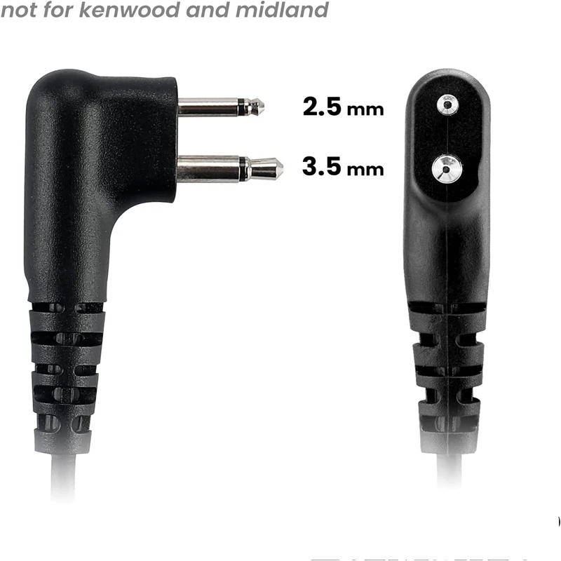 RISENKE Walkie Talkie Earpiece with Mic Acoustic Tube Headset for Motorola RDM2070D,CLS1110,CLS1410,CP185,CP200D,RDU4100,2 Pin