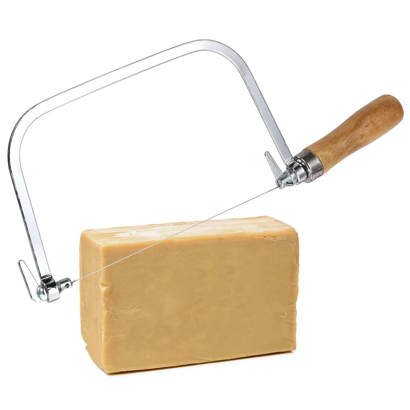 

1Pcs Durable Stainless Steel Soap Cutter Comfortable Wooden Handle Ideal Gift for DIY Soap Lovers Stainless Steel Cutter