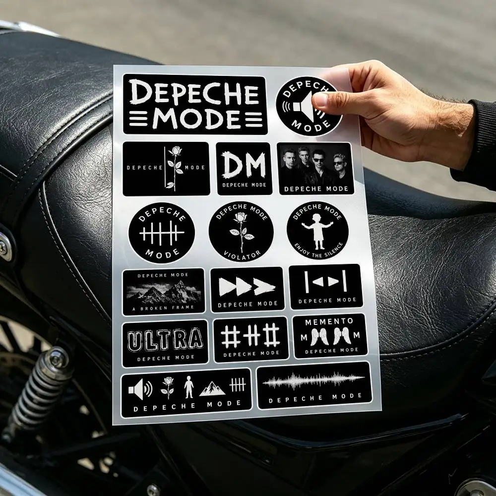 Depeche Modes Aesthetic Graffiti Stickers Waterproof PVC Decals for Car Motorcycle Skateboard Helmet Notebook