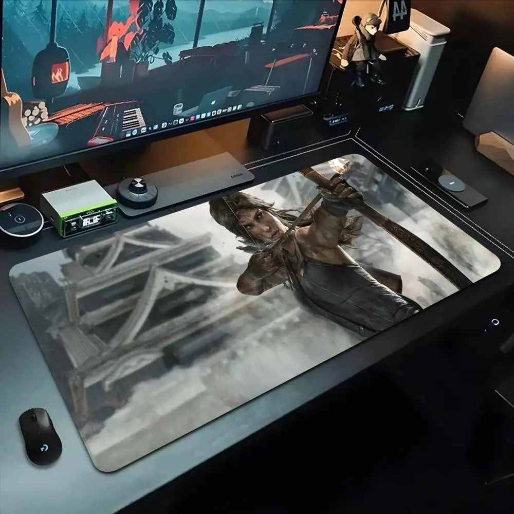 

Коврик для мыши tomb raider 500X1000 мм, большой игровой коврик для мыши Gamer XL, резиновый коврик для клавиатуры отаку, коврик для ноутбука, стола