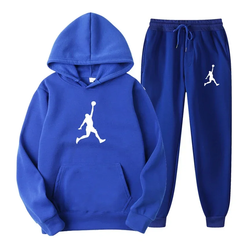 Men's Sets Hoodies+Pants Autumn Winter Hooded Sweatshirt Sweatpants Fashion Slim Fit Men Set Hoodie Pant Hip Hop Pullover Hoody