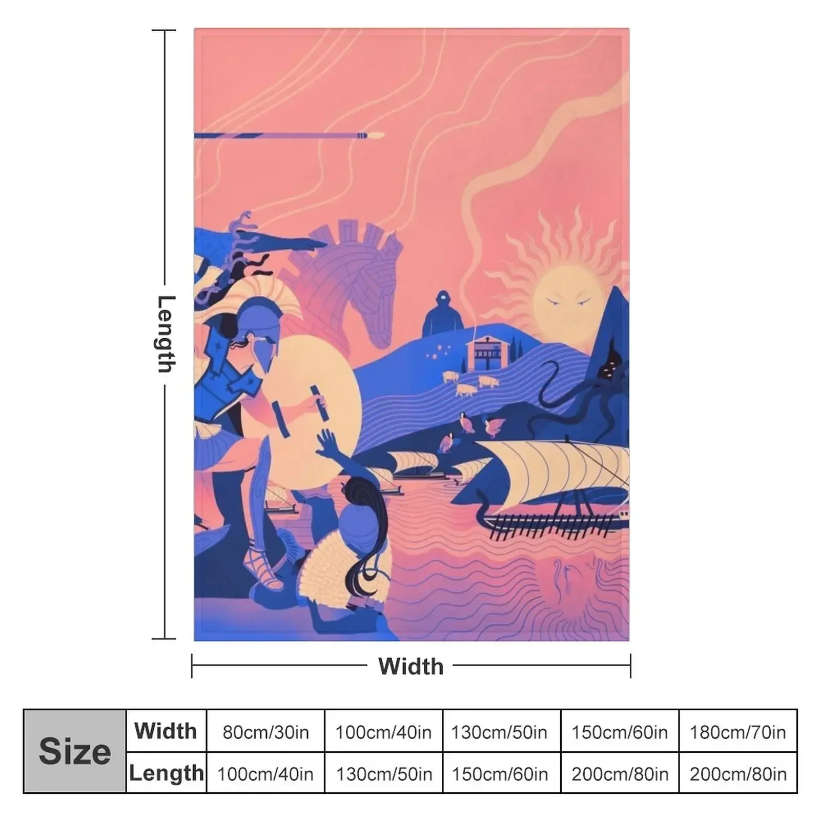 Homeric Landscape - Summer Throw Blanket Hairys Large Travel Vintage Luxury Brand Blankets For Baby Blankets