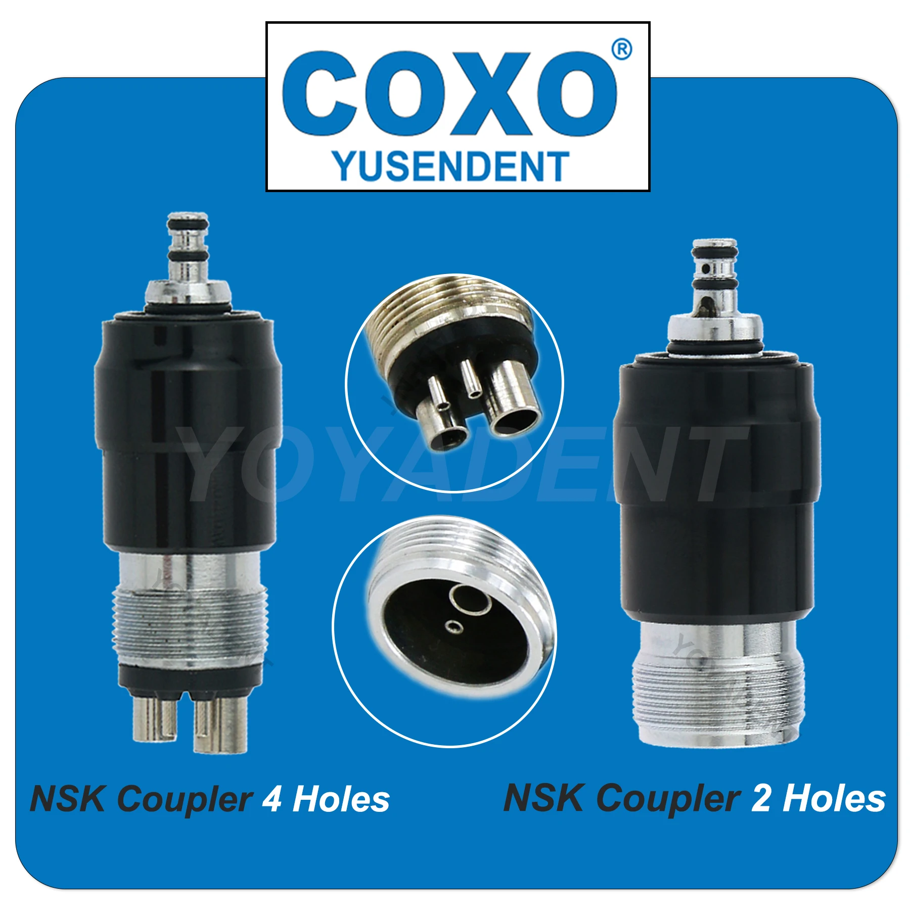 

COXO Dental Quick Coupler 2/4Holes NSK Style Adapter Swivel Connector Coupling Fit NSK QD-J High Speed Handpiece
