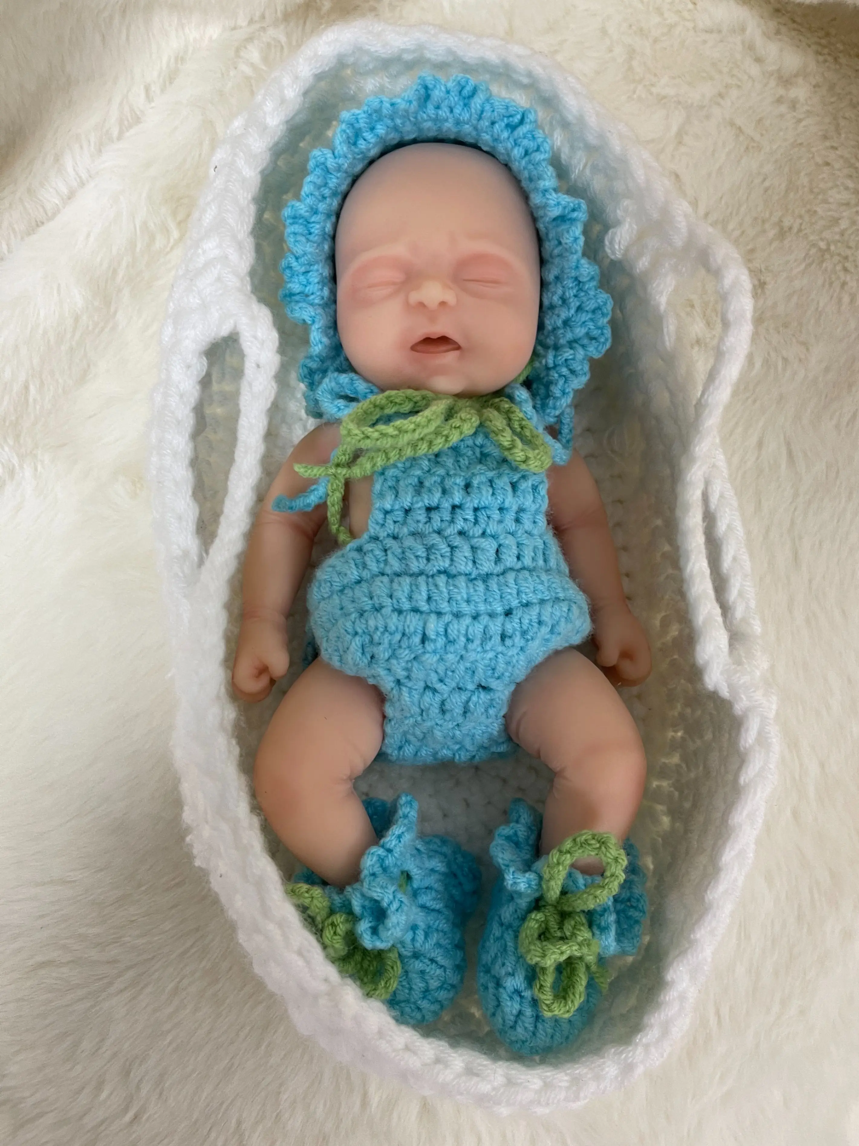 Dolls Clothes Set  - FOR Mini Reborn doll  Micro Preemie Full Body Silicone  - Doll Accessories