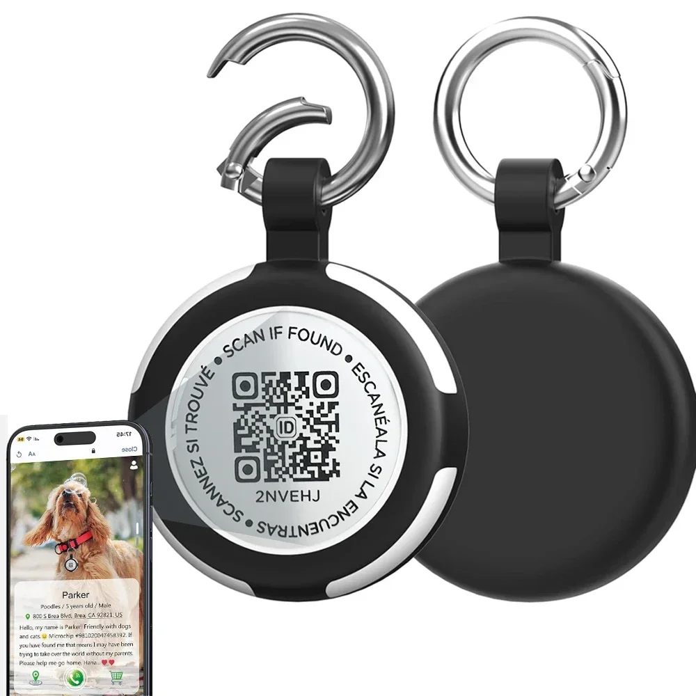 AirTag-Hülle, Schlüsselanhänger, IPX8 wasserdichter Air-Tag-Halter mit QR-Code, Silikon-AirTags-Hüllen, GPS-Artikelfinder, Haustier-Hunde-Zubehör