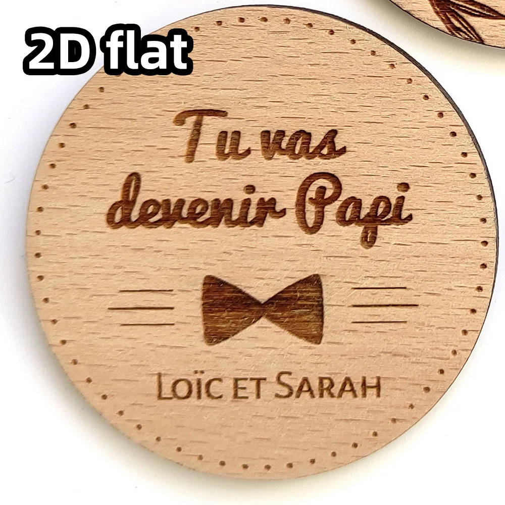 Wooden Pregnancy Announcement Magnet 1PC, Personalized Gift for Grandpa and Grandma, Baby Reveal Keepsake
