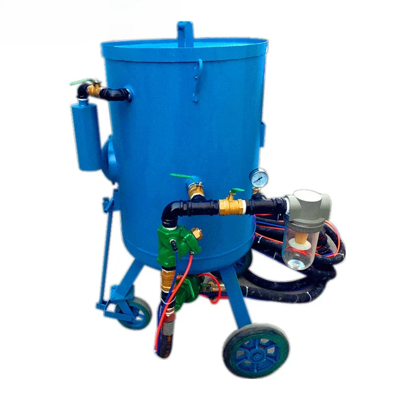 Portable high-pressure water sandblasting machine for rust removal