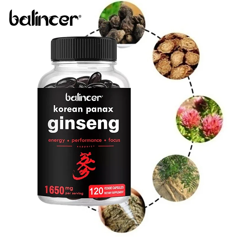 Korean Red Ginseng - Powerful Ginsenosides for Energy, Focus, Performance, Endurance & Immunity | Korean Red Ginseng Supplements