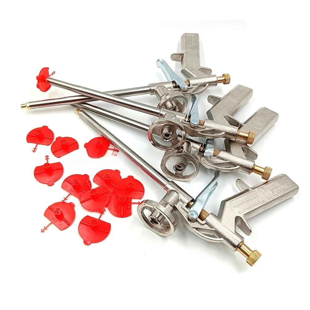 Metal Polyurethane Foam Spray Gun Flat Fan Spray Nozzle Expanding Foaming Jet Trigger Spray Gun for PU Foam Spraying