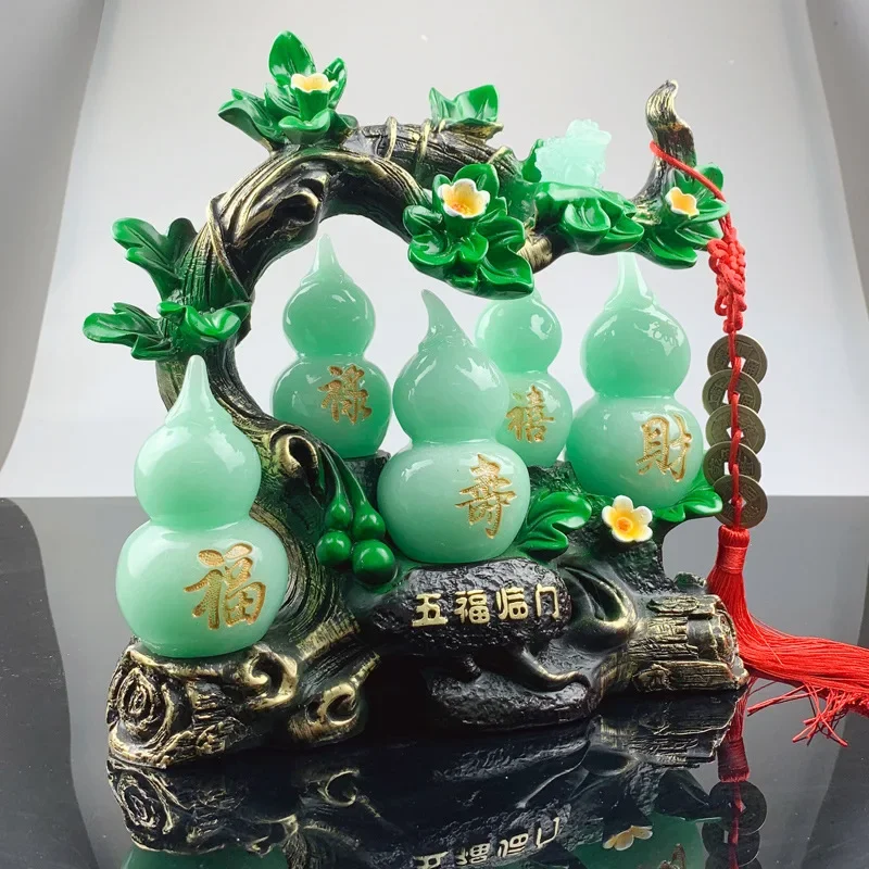 New Gourd ornaments Birthday Gift Business Gifts Home Office Furnishings Decor Creative Chinese Feng Shui Ornaments wholesale