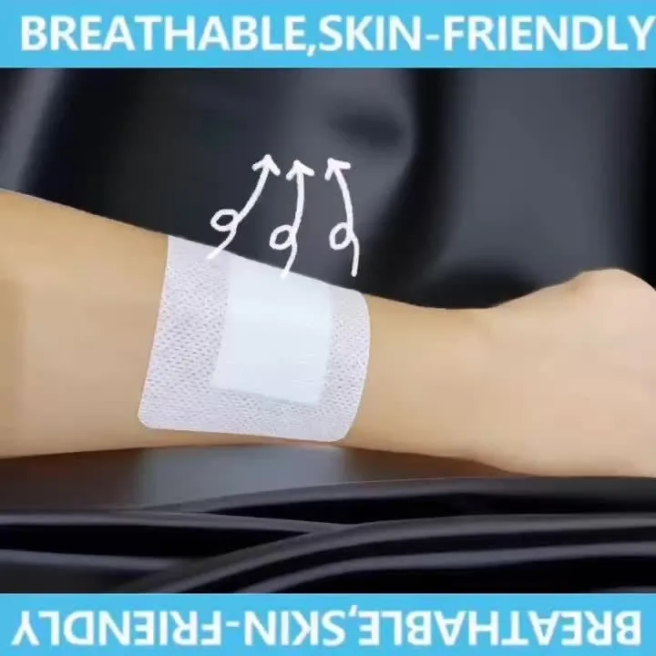 100 قطعة من ضمادات الجروح، وسادات شاش ذات حافة قابلة للتنفس، ضمادات خالية من اللاتكس، تضميد الجروح ذاتية اللصق