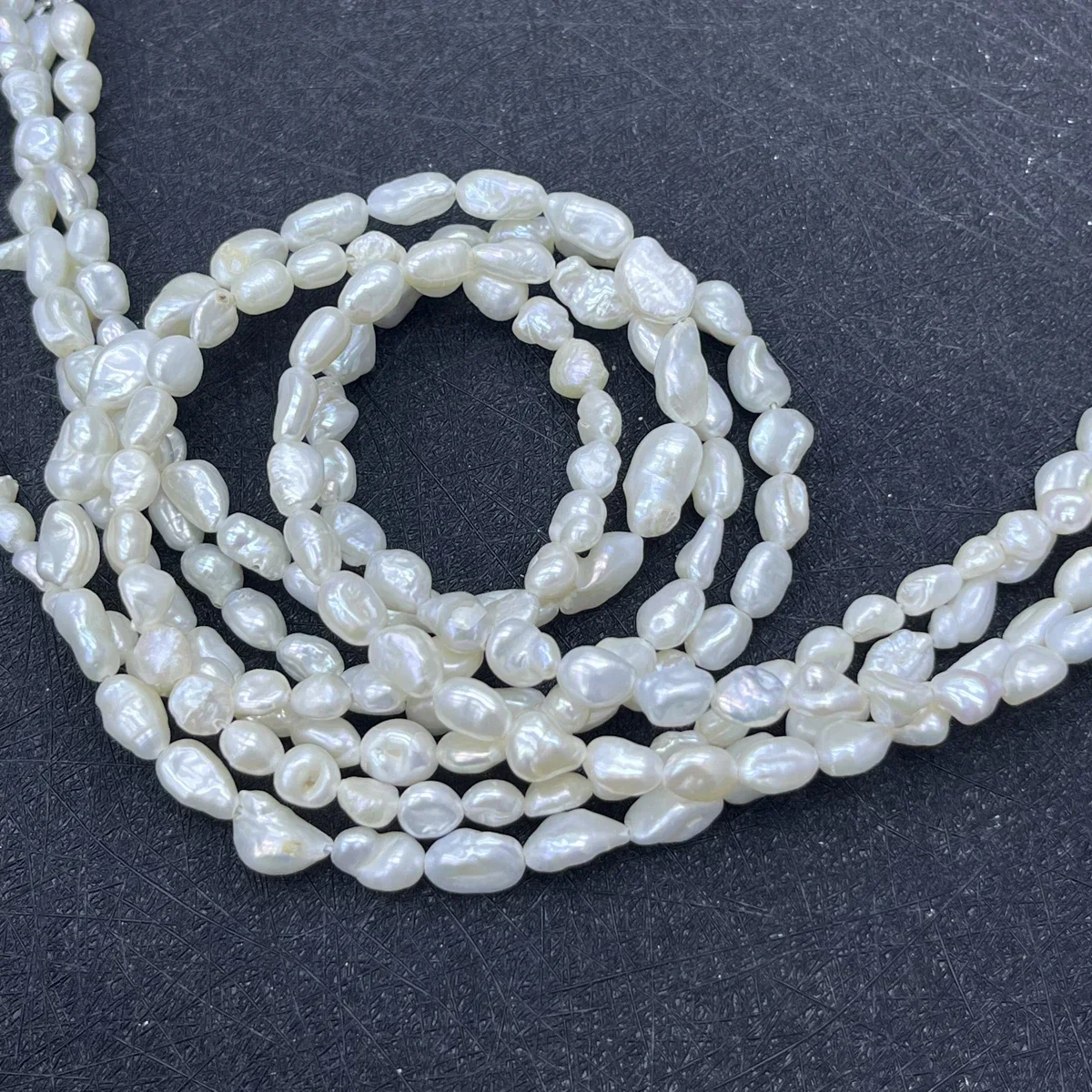 

Natural Freshwater Pearl 6-7mm Irregular Shape Sparkle Bead Jewelry Make DIY Necklace Bracelet Accessories Gift Wedding Women