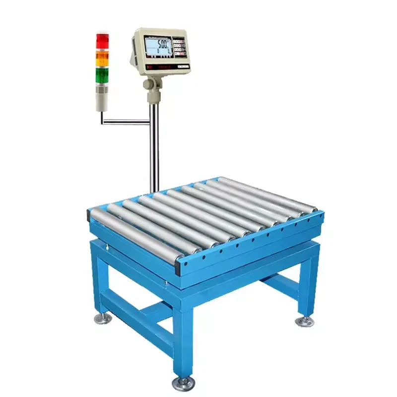 High-precision roller scale, three-color light alarm, electronic  assembly line weighing and printing