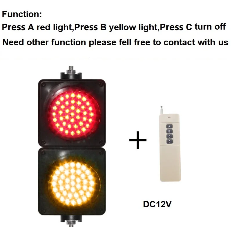 Stop Go Plastic Lens   Red Amber Mini Toy Signal Module 12V 24v 220V Small 4 Inch 100Mm Led Traffic Ligh  with controller