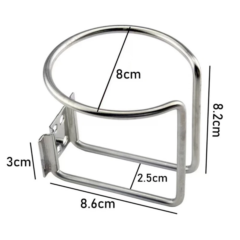 2x Tasse Stahl Auto Boot Ring Tasse Getränke halter Flaschen ständer für Marine Yacht LKW RV Wohnmobil Getränke halter Getränke halter für LKW RV