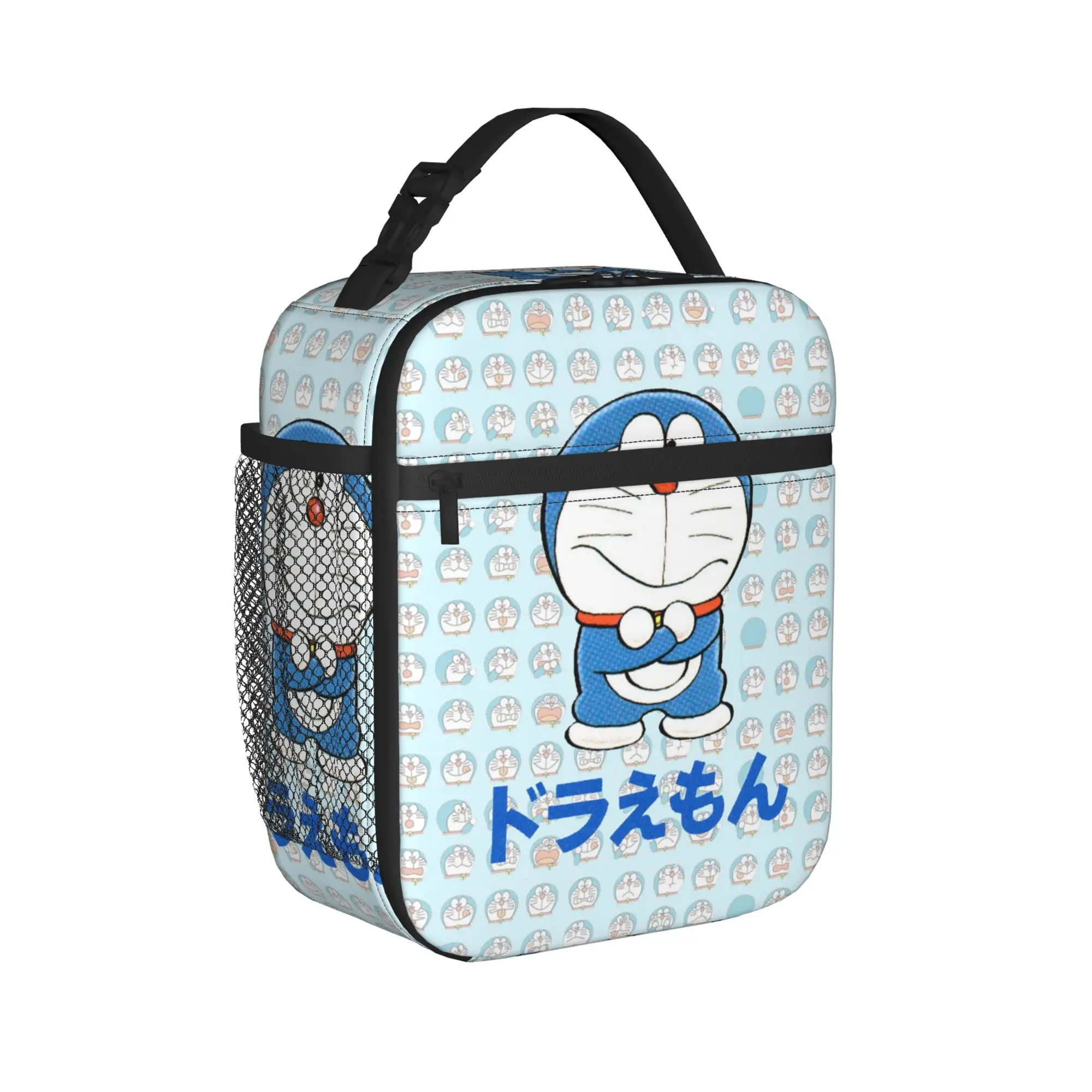 

Blue Doraemons Anime Insulated Lunch Bag Thermal Bag Reusable,Lunch Container Cartoon Cute Leakproof Tote Lunch Box Bento Pouch