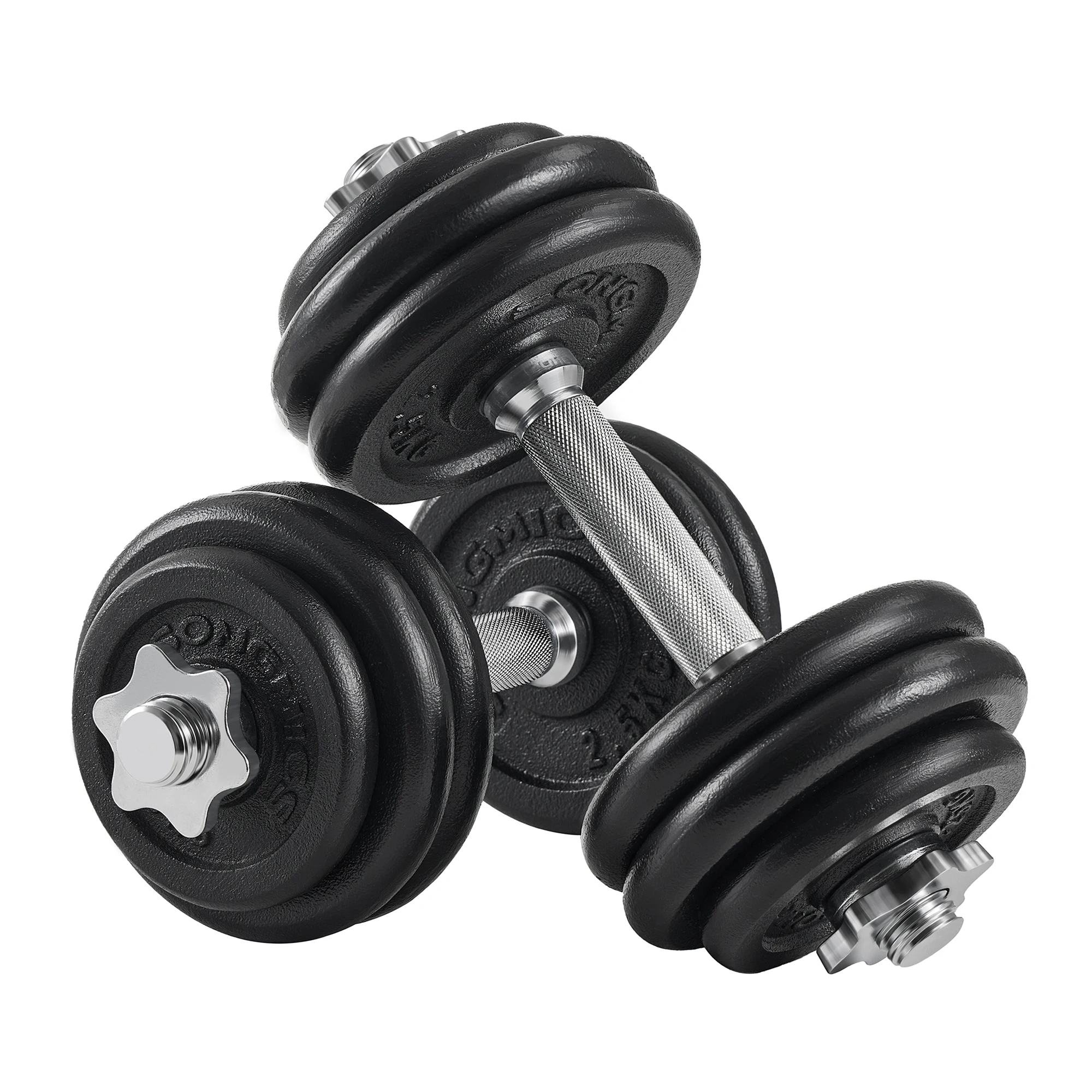 SONGMICS Kurzhantel SYL20/30/40T, Hantelset aus Gusseisen, 20/30/40 kg, verstellbar