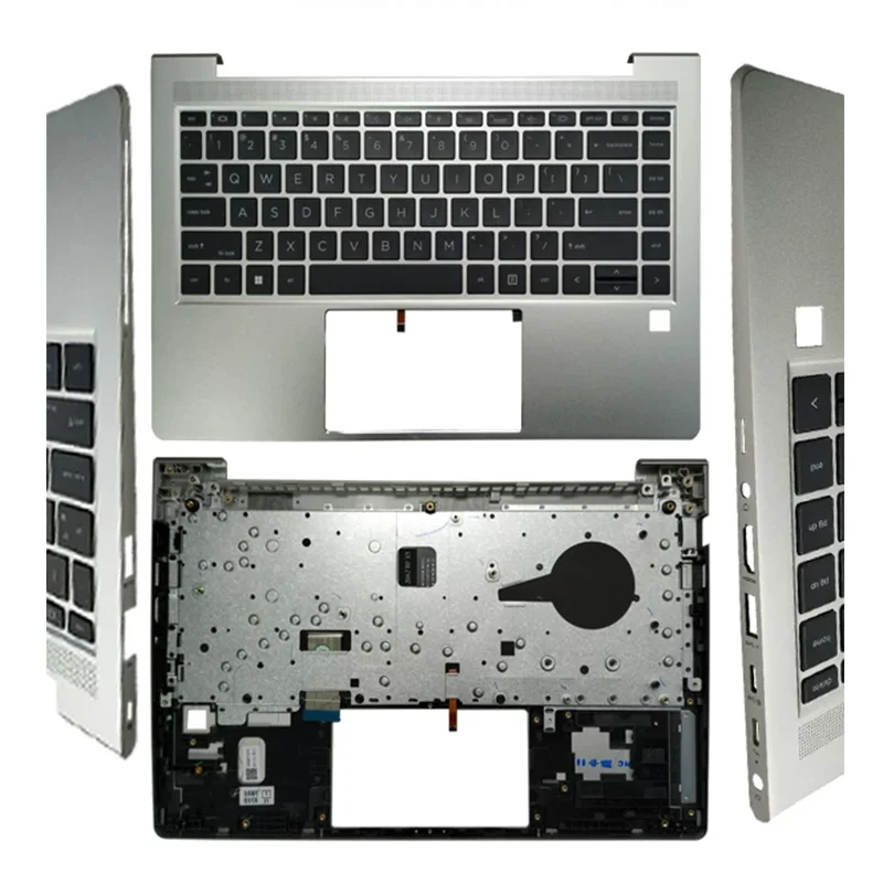 Palmrest Upper Case With US/UK/SP/LA Keyboard/Palmrest Upper Case Only For HP Elitebook 640 G10 Silver Color