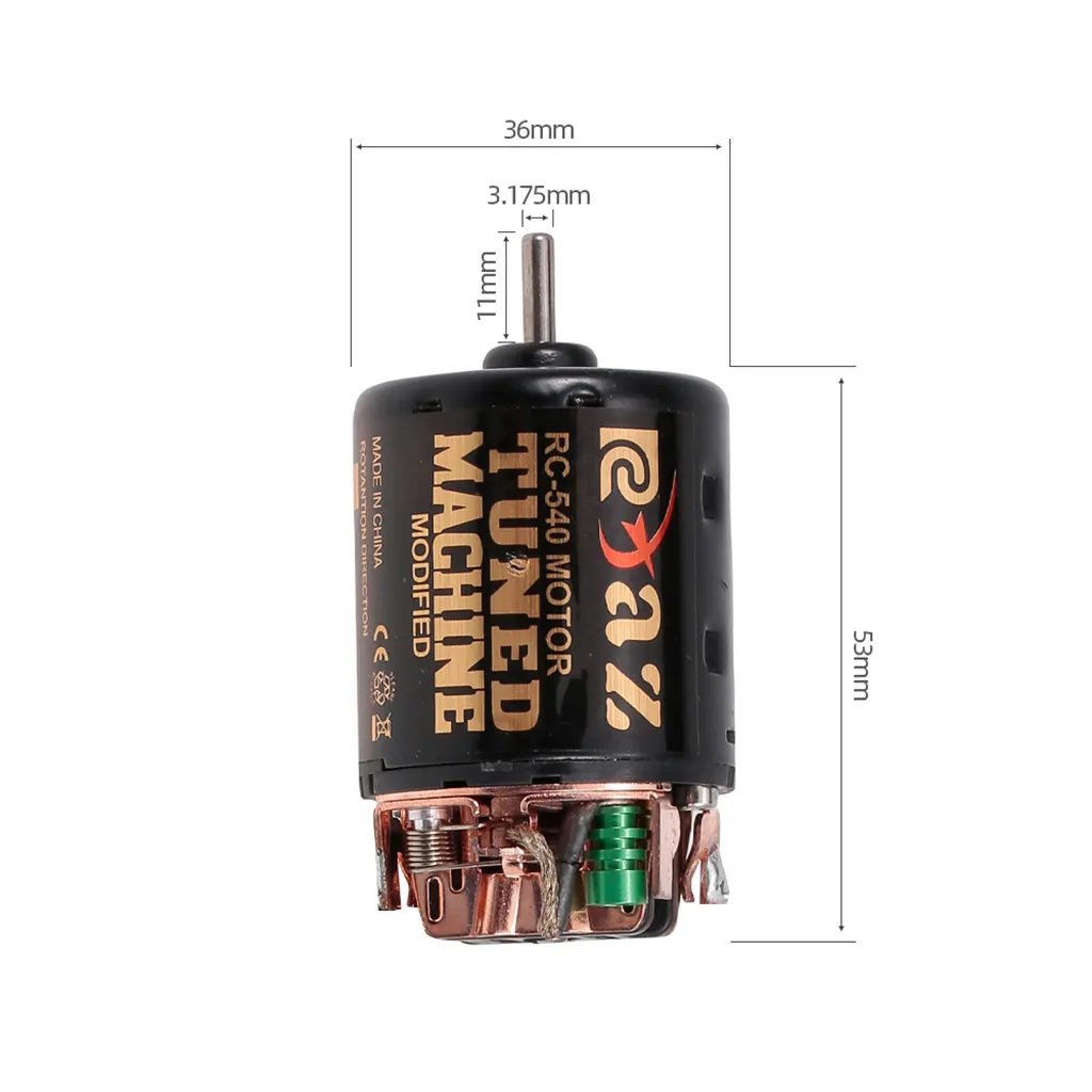 RC Car 540 Brushed Motor 20T 27T 35T 45T 55T with 60A ESC Speed Controller for 1:10 RC Crawler Axial SCX10 TRX4 D90 Tamiya CC01