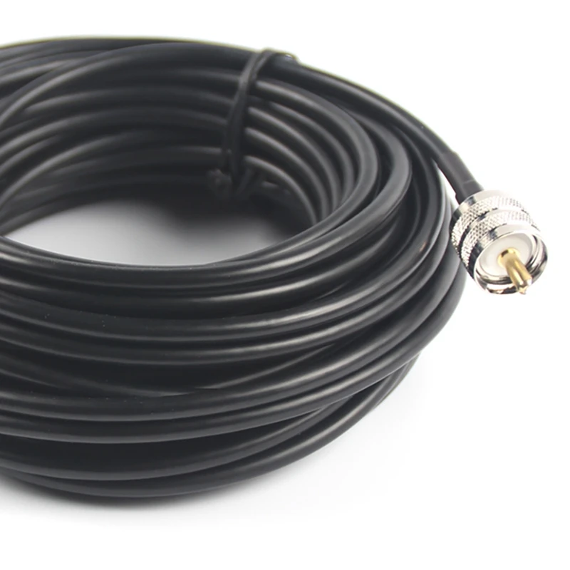 RG-58 PL259 UHF Male To Male PL-259 Coaxial RF Antenna Cable 50-3 RG58