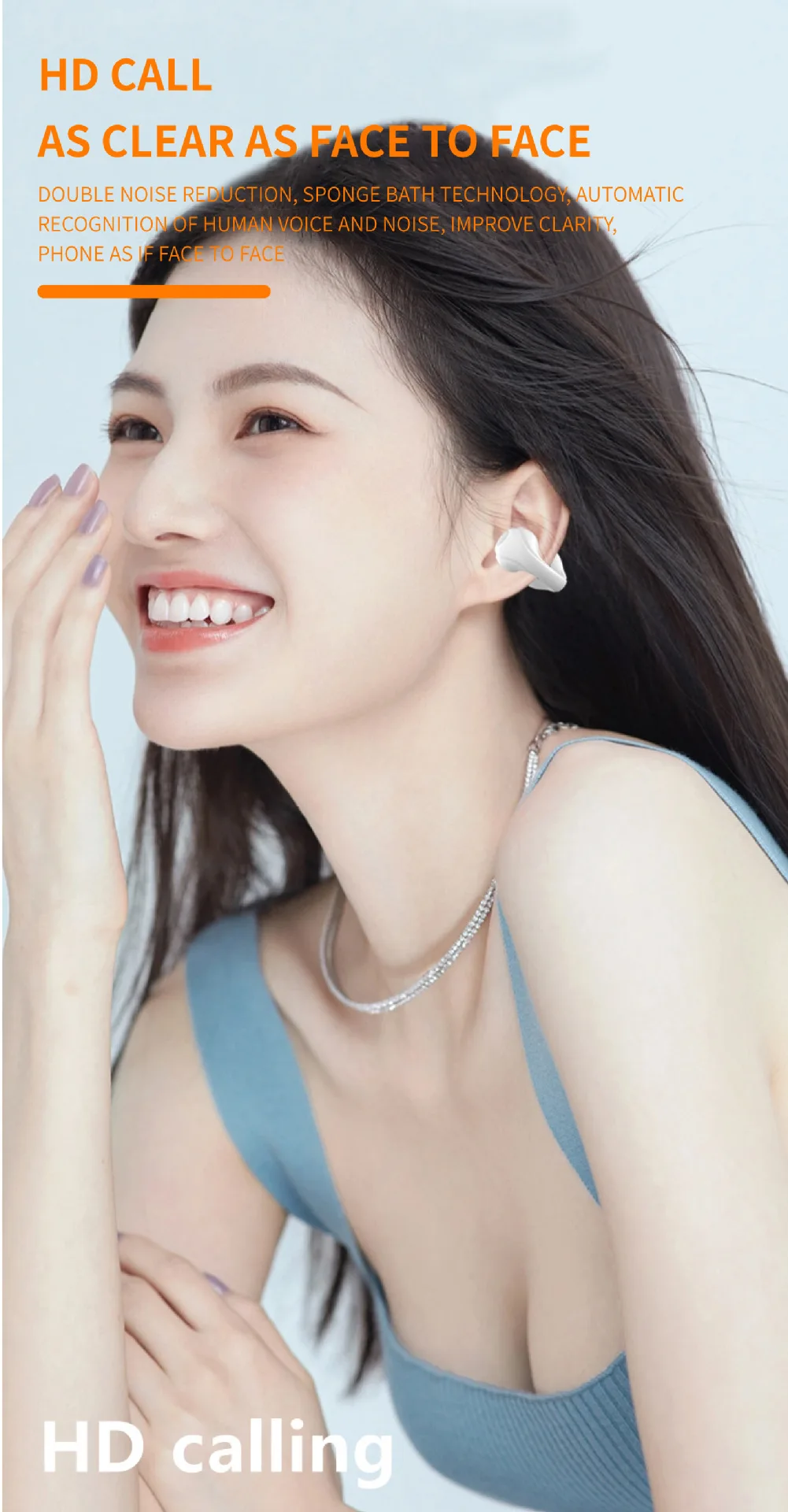 سماعة أذن لاسلكية T33 مزودة بتقنية البلوتوث ، سماعة أذن TWS ، سماعة رأس رياضية مفتوحة وغير مؤلمة ، سماعة رأس ، سماعة أذن قابلة للثني لهواتف Andriod ISO